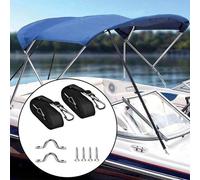 2 X Cinghie Regolabili Bimini Con Moschettoni Snap Per Telo Barca 71-150cm