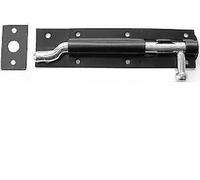 2 X Collo ad Angolo Racchiuso Torre Scorrevole Bulloni Acciaio Nero 100mm 10.2cm