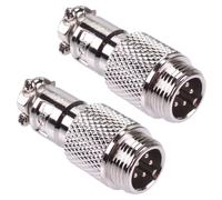 2 x Connettore Circolare M12 Maschio Plug 5 Vie