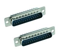 2 x Connettore D-Sub Maschio PCB Plug 25 Pin Saldatura Switch Electronics
