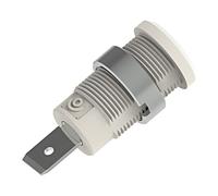 2 x connettori 3266-C-BC: 4 mm presa a banana 36 A 1 kV bianco nichelato ELECTRO