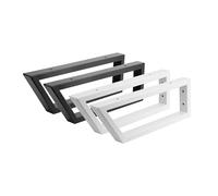 2 x console da parete per lavabo, in metallo, resistente, resistente, supporto angolare stabile (bianco, 450 mm)