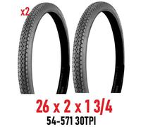 2 x Copertoni 26 x 2 x 1 3/4 CARRETTO, FURGONCINO, Risciò, Carrello ecc
