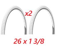 2 x Copertoni BICI Bicicletta 26 x 1 3/8 tipo olanda Colore BIANCO BIANCHI