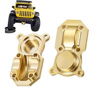 2 x copertura in ottone, copertura per alloggiamento anteriore e posteriore per Axial SCX24 1/24 Deadbolt RC Crawler Car Upgrades