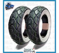 2 x Coppia Copertoni Gomme Pneumatici CST 120 70 10 PIAGGIO APE 50 FASCIA BIANCA