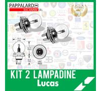 2 X (COPPIA) H4 TUNGSTONE LAMPADINE 40 / 45W 12V Lucas llb410 MINI classica
