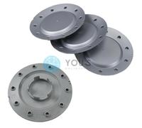 2 X Coprimozzo Mozzi Coperchio Grigio 155/58 MM Zb per Alluminio Tec Rial