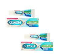 2 x Corega Ultra Fresh Denture Adhesive Cream 40 g - SPEDIZIONE GRATUITA