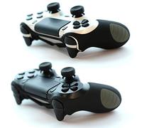 2 x cover protettive in silicone compatibili con PS4, Playstation 4, nero/Controller Sleeve Bundle