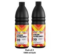 2 X Crazy Color Crema Sviluppatore 30 Volume 9% 1000Ml Ognuno