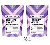 2 X Crazy Color High Lift Violet Lightener 9+ 500G Ognuno