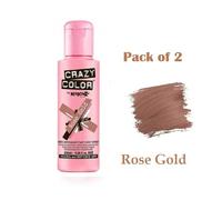 2 X Crazy Color Semi Permanente Tinta Capelli Oro Rosa - 100ml (Confezione 2)