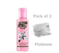 2 X Crazy Color Semi Permanente Tinta Capelli Platino - 100ml (Confezione 2)