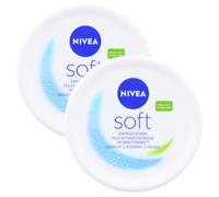 2 x crema idratante rinfrescante Nivea Soft 375 ml 48h viso corpo mani