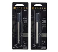 2 x Cross (Click) Slim Medium Black Ball Point Refill - 1 per scheda (8783-2)