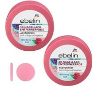 ebelin - Confezione da 30 tamponi per la rimozione dello smalto Wild Berry, formula senza acetone, con profumo di bacche