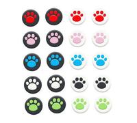 2 x Cute Cat Claw Thumb Stick Grips Cap Joystick Cap Thumbsticks Cover for PS5 PS4 Slim Pro PS3 Xbox One X S Elite Switch Pro Xbox 360 Wiiu Controller Game Silicone Rubber Cap (All) (Red 2)