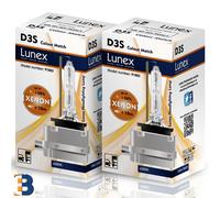 2 x D3S LUNEX XENON HID LAMPADINE PK32d-5 Original 35W 4300K Colour Match +50%