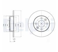 2 x DELPHI BG2258 Disco freno per RENAULT