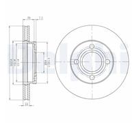 DELPHI BG2272 Disco freno