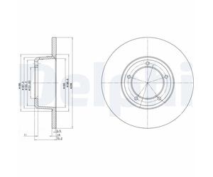 2 x DELPHI BG2297 Disco freno per LAND ROVER