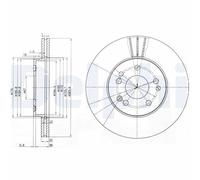 Discofreno BG2345 DELPHI per MERCEDES-BENZ