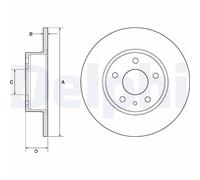 2 x DELPHI BG2386 Disco freno per ALFA ROMEO,FIAT,LANCIA