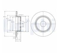 Discofreno BG2510 DELPHI per MERCEDES-BENZ