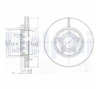 DELPHI BG2518 Disco freno