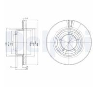 2 x DELPHI BG2612C Disco freno per LAND ROVER