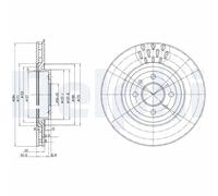 2 x DELPHI BG2617 Disco freno per ALFA ROMEO,FIAT,LANCIA