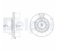 2 x DELPHI BG2628 Disco freno per HYUNDAI