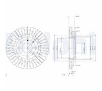 2 x DELPHI BG2636 Disco freno per OPEL,VAUXHALL