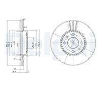 2 x DELPHI BG2693 Disco freno per RENAULT