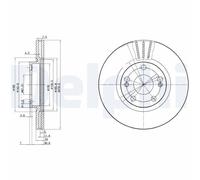2 x DELPHI BG2697 Disco freno per RENAULT