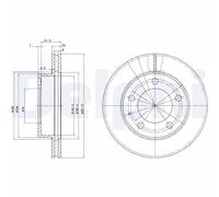 2 x DELPHI BG2779 Disco freno per FORD USA,MAZDA