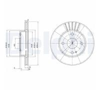 DELPHI BG2802 Disco freno