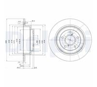 2 x DELPHI BG2826 Disco freno per SUBARU