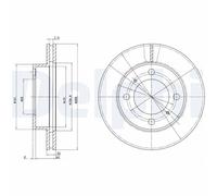 2 x DELPHI BG2891 Disco freno per TOYOTA
