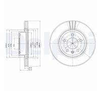 2 x DELPHI BG2908 Disco freno per OPEL,VAUXHALL
