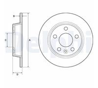 2 x DELPHI BG3026 Disco freno per FORD,SEAT,VW