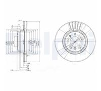 2 x DELPHI BG3039 Disco freno per BMW