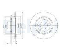 2 x DELPHI BG3055 Disco freno per FORD,MAZDA