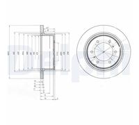 2 x DELPHI BG3105 Disco freno per MITSUBISHI