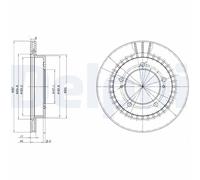 BG3158 Kit coppia dischi freno Delphi Anteriore per SUZUKI VITARA JIMNY GRAND
