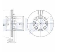 2 x DELPHI BG3245 Disco freno per NISSAN