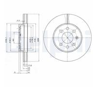 2 x DELPHI BG3334 Disco freno per CHEVROLET,DAEWOO