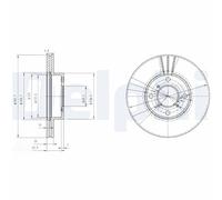 DELPHI BG3341 Disco freno