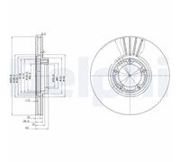 2 x DELPHI BG3365 Disco freno per FORD